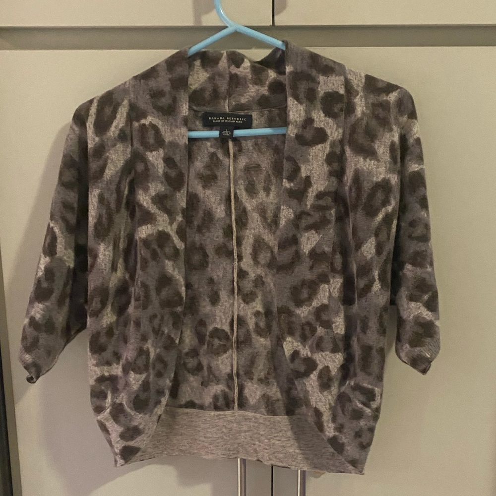 Cashmere - Wool Banana Republic Sweater in Cheetah